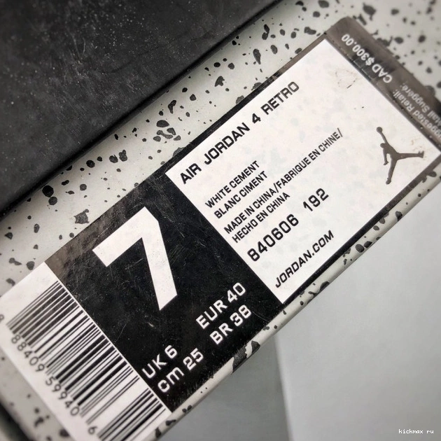 Rep Jordan 4 840606-192 (nike) OG White Cement Air 0629